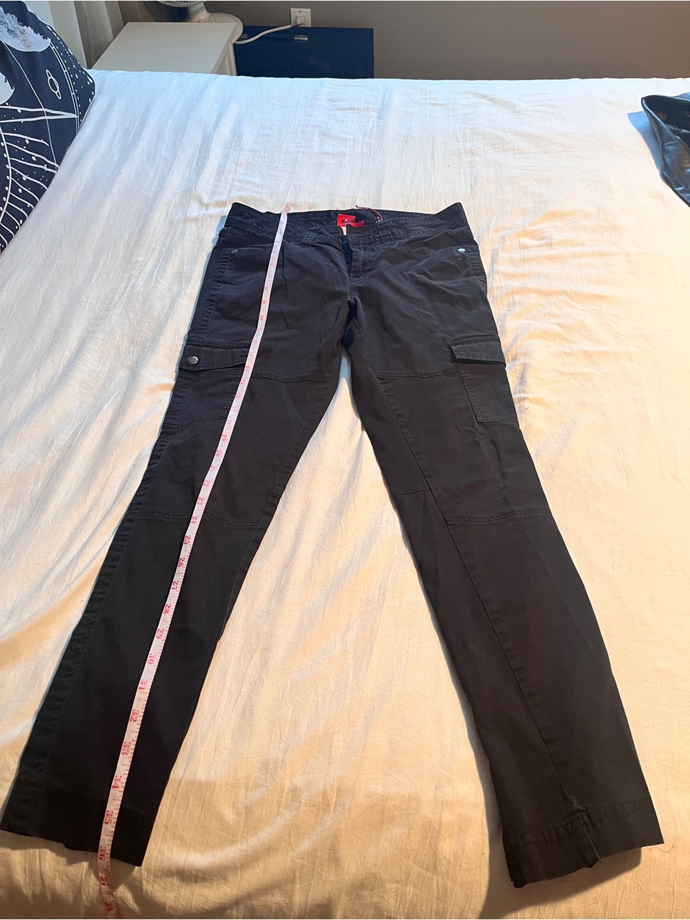 Puma Black Cargo Ankle Pants with Side Zip